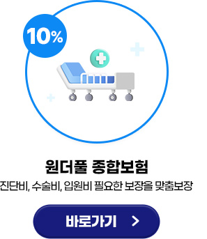 원더풀 종합보험 (진단비, 수술비, 입원비 필요한 보장을 맞춤보장) 바로가기