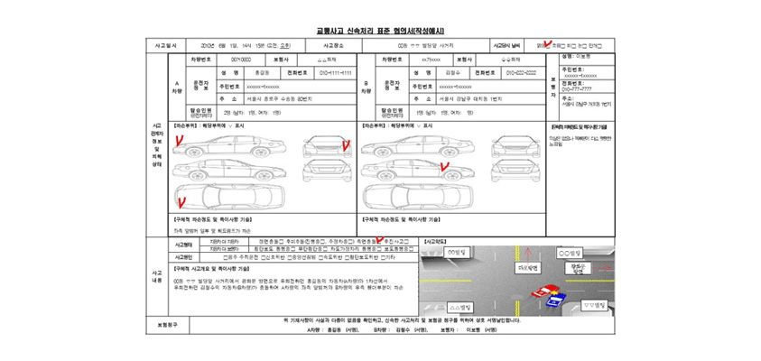 교통사고 신속처리 협의서 활용방법